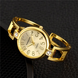 Gold Stainless Steel Wristwatch Zegarek Damski - W
